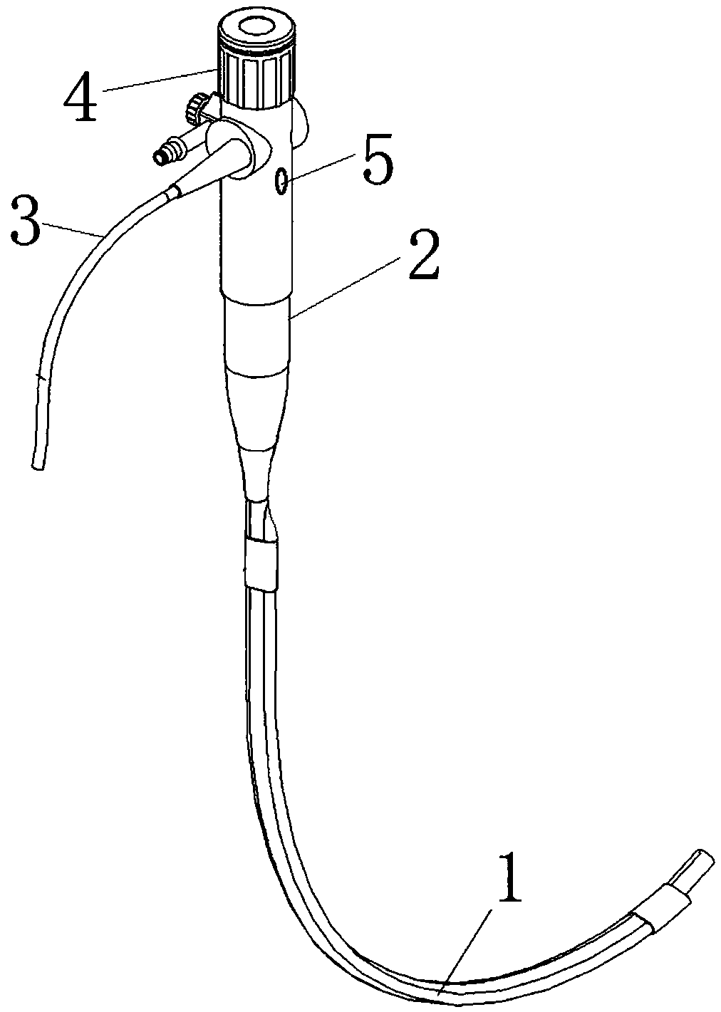 Bronchoscope fixing system with angle adjustability