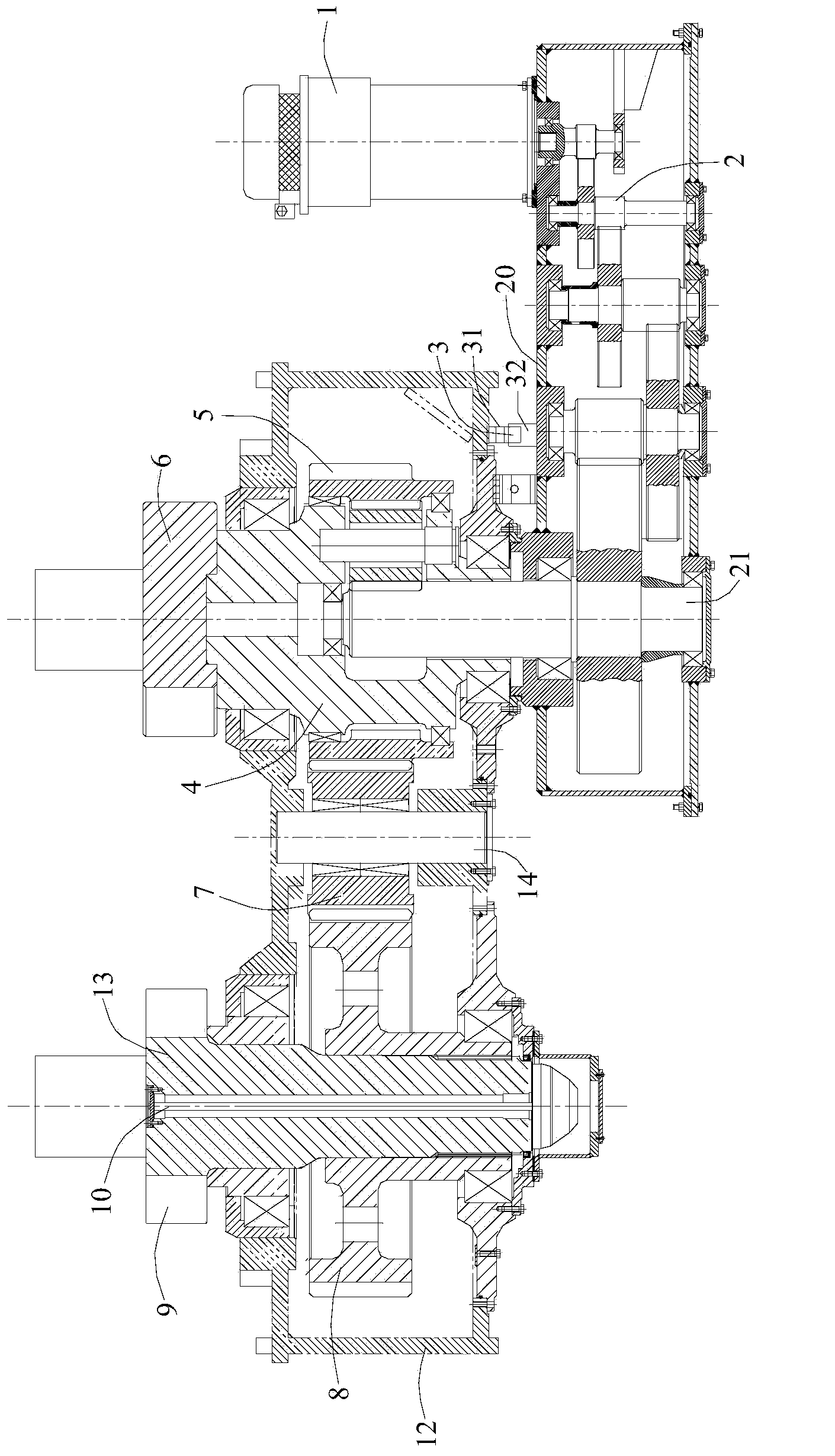 Self-elevating drilling platform and automatic uniform-load planet differential lifting device thereof