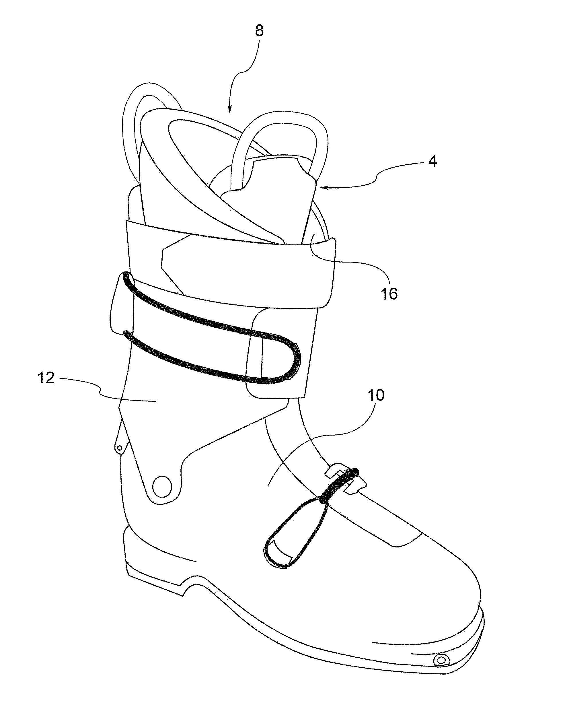 Shoe for a ski boot and related production method
