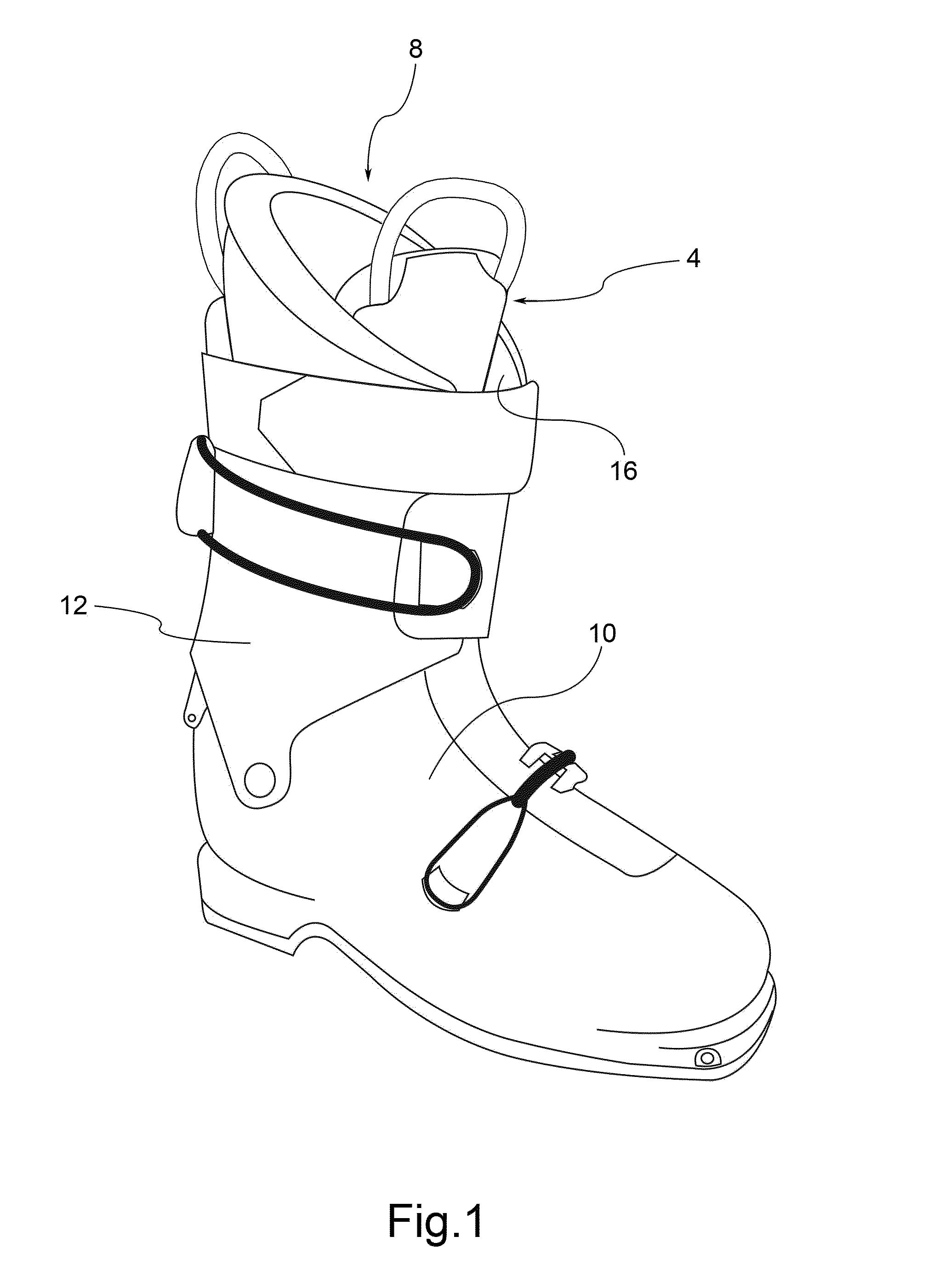 Shoe for a ski boot and related production method