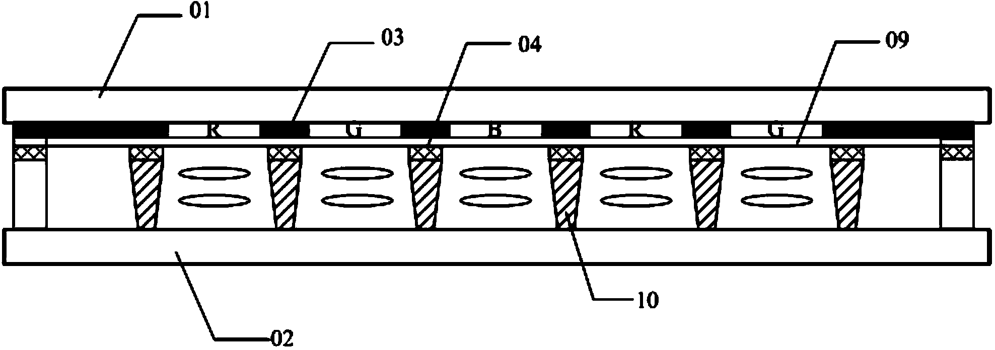 Embedded type touch screen and display device