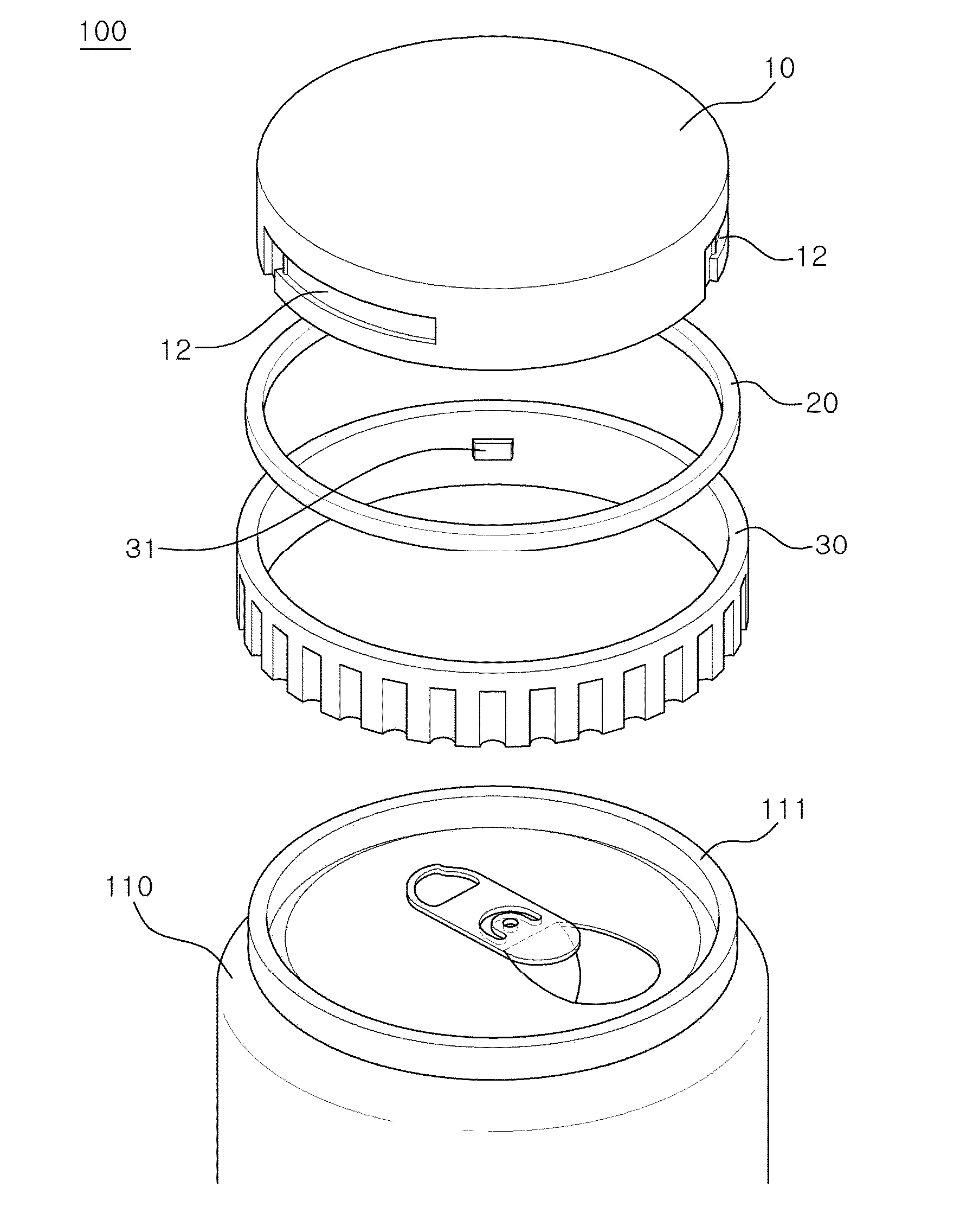 Quadruple Sealing Structure for Can Cover
