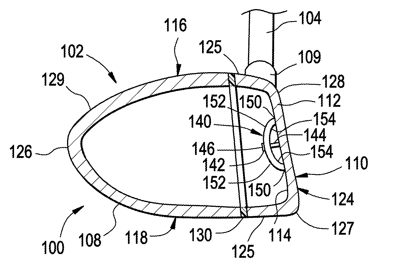Golf club head or other ball striking device having adjustable stiffened face portion