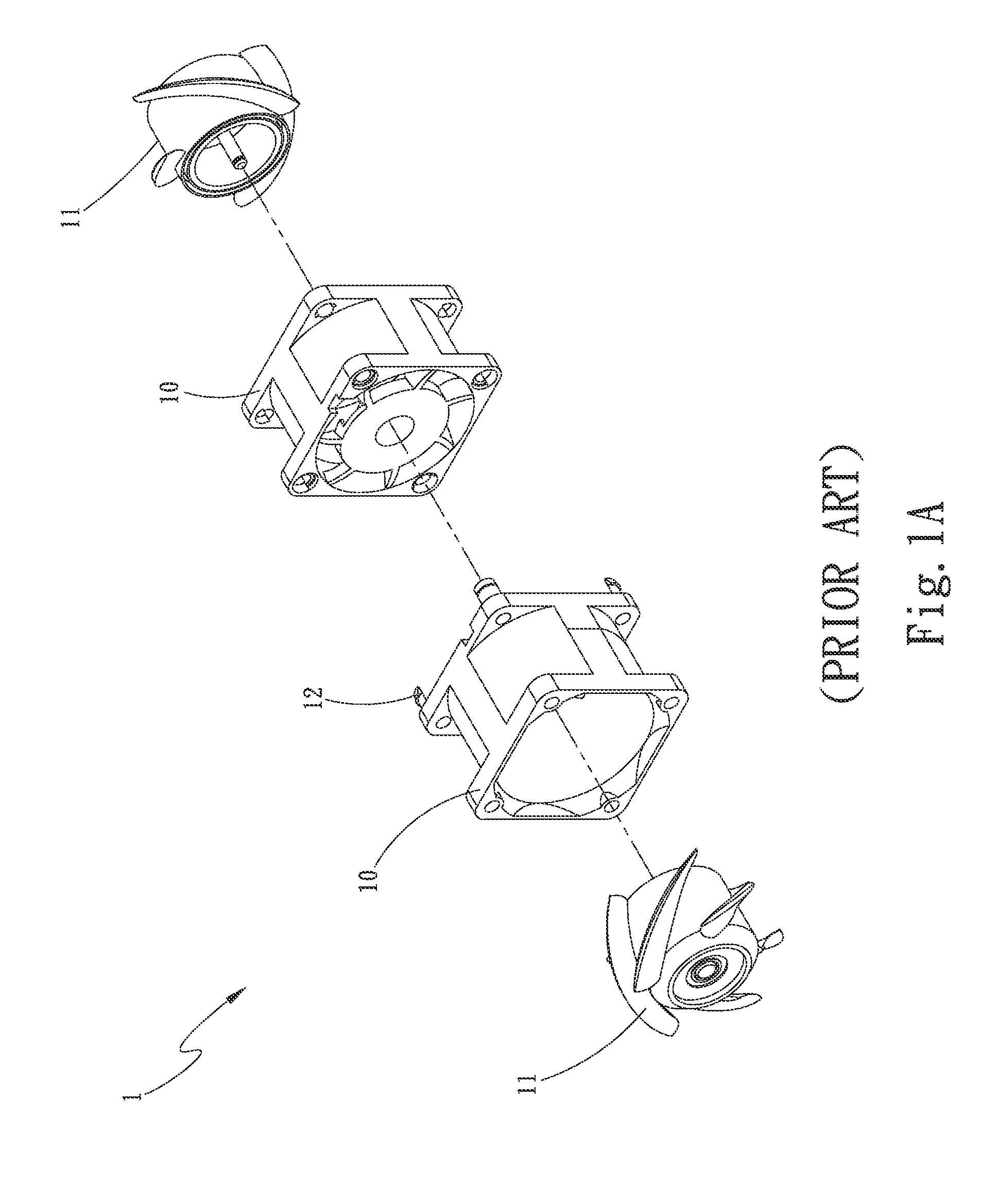 Method of assembling a serial fan