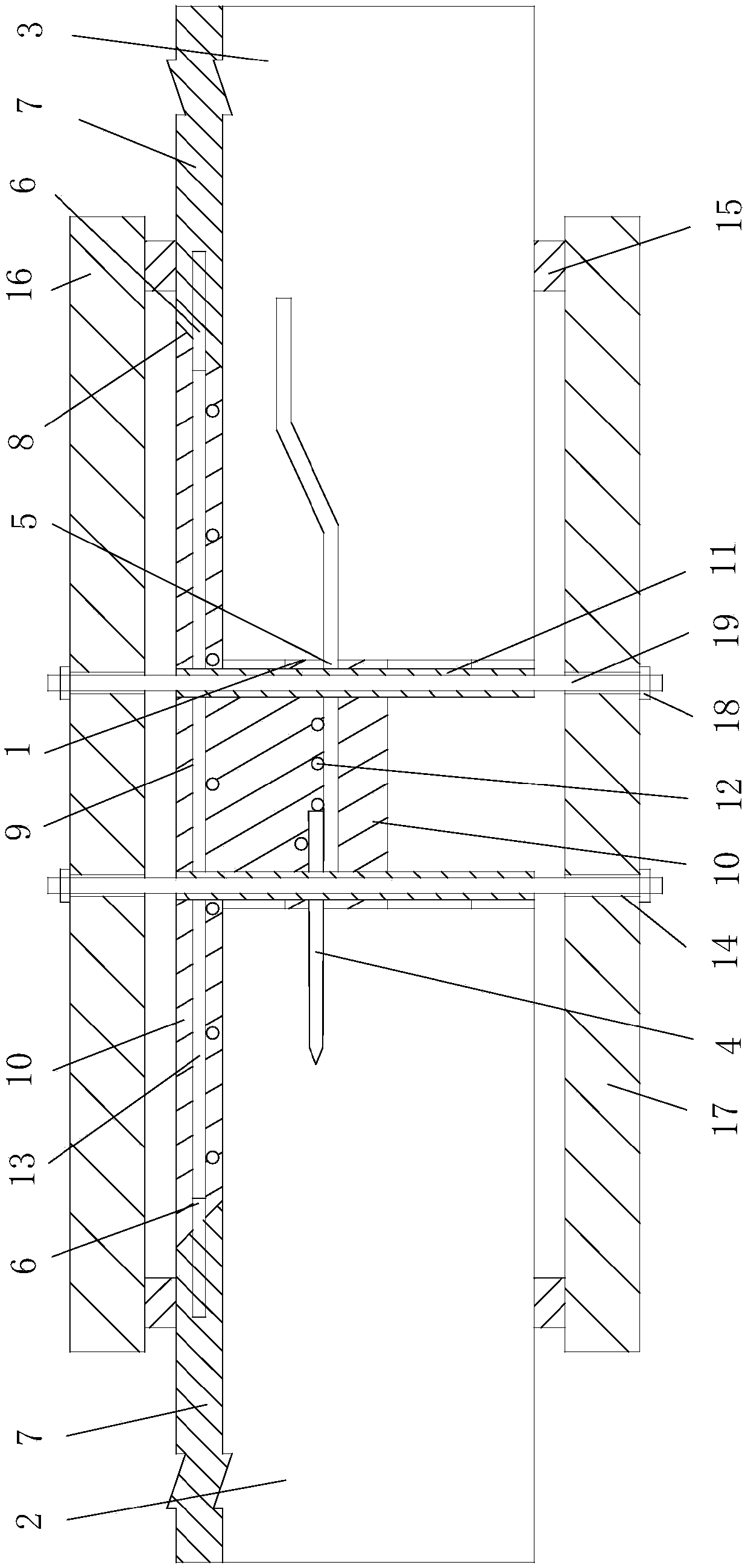 Expressway hollow slab girder longitudinal splicing structure and method