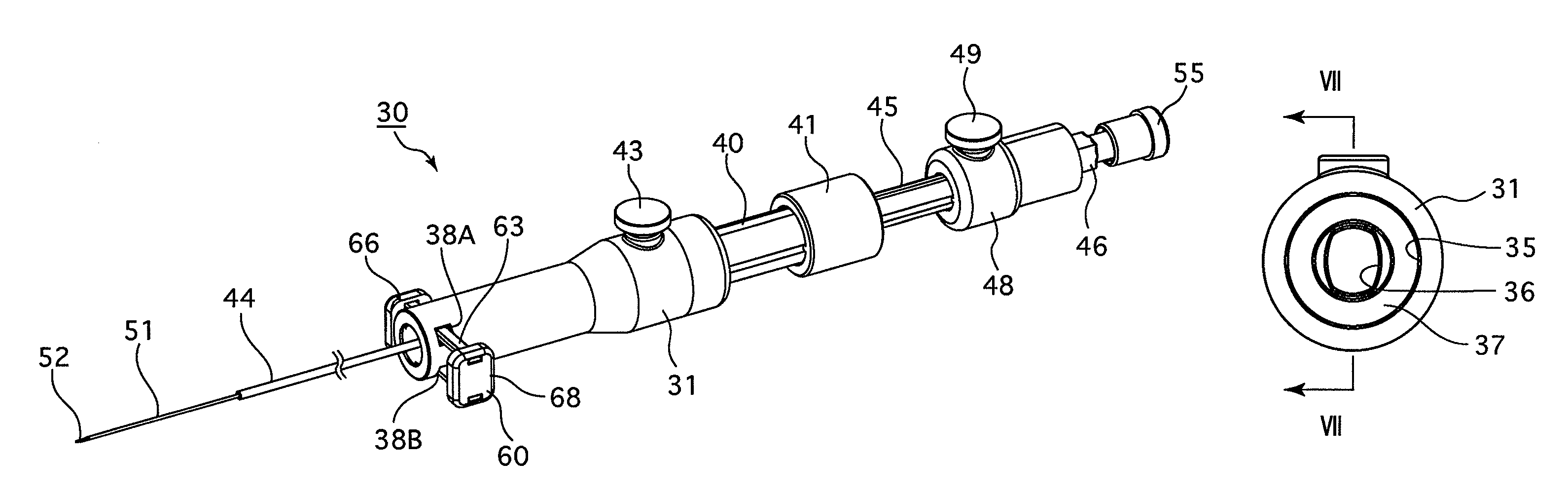 Puncture needle device for ultrasonic endoscope
