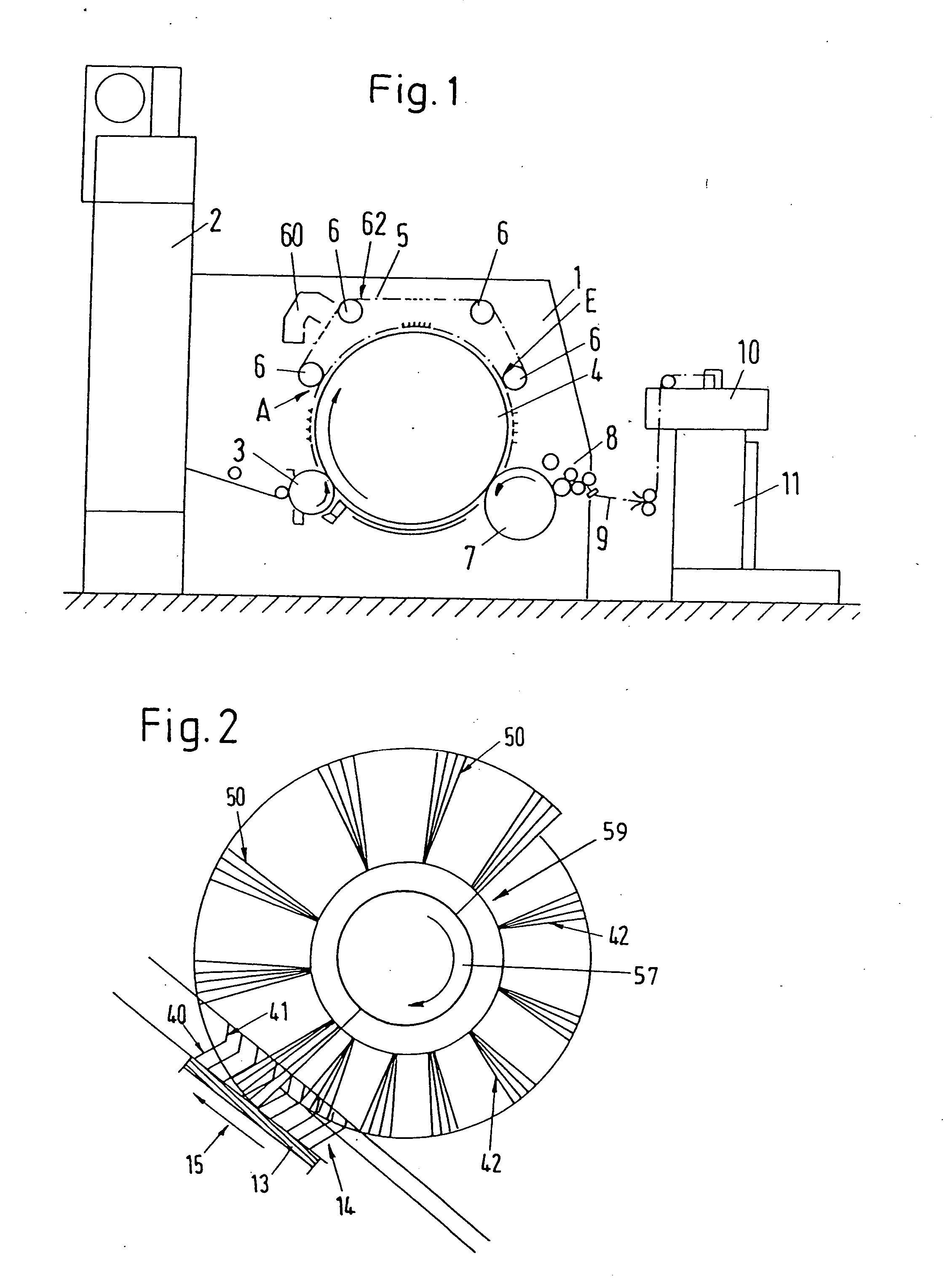 Device for grinding of clothing in a textile machine