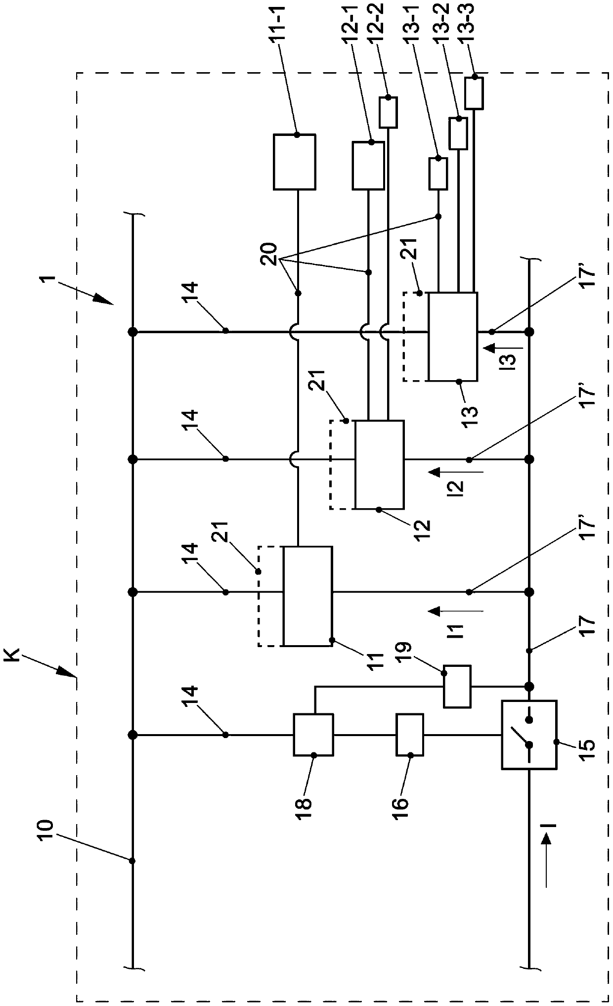 An overload protection method for a bus station in a motor vehicle and a circuit device for performing the same