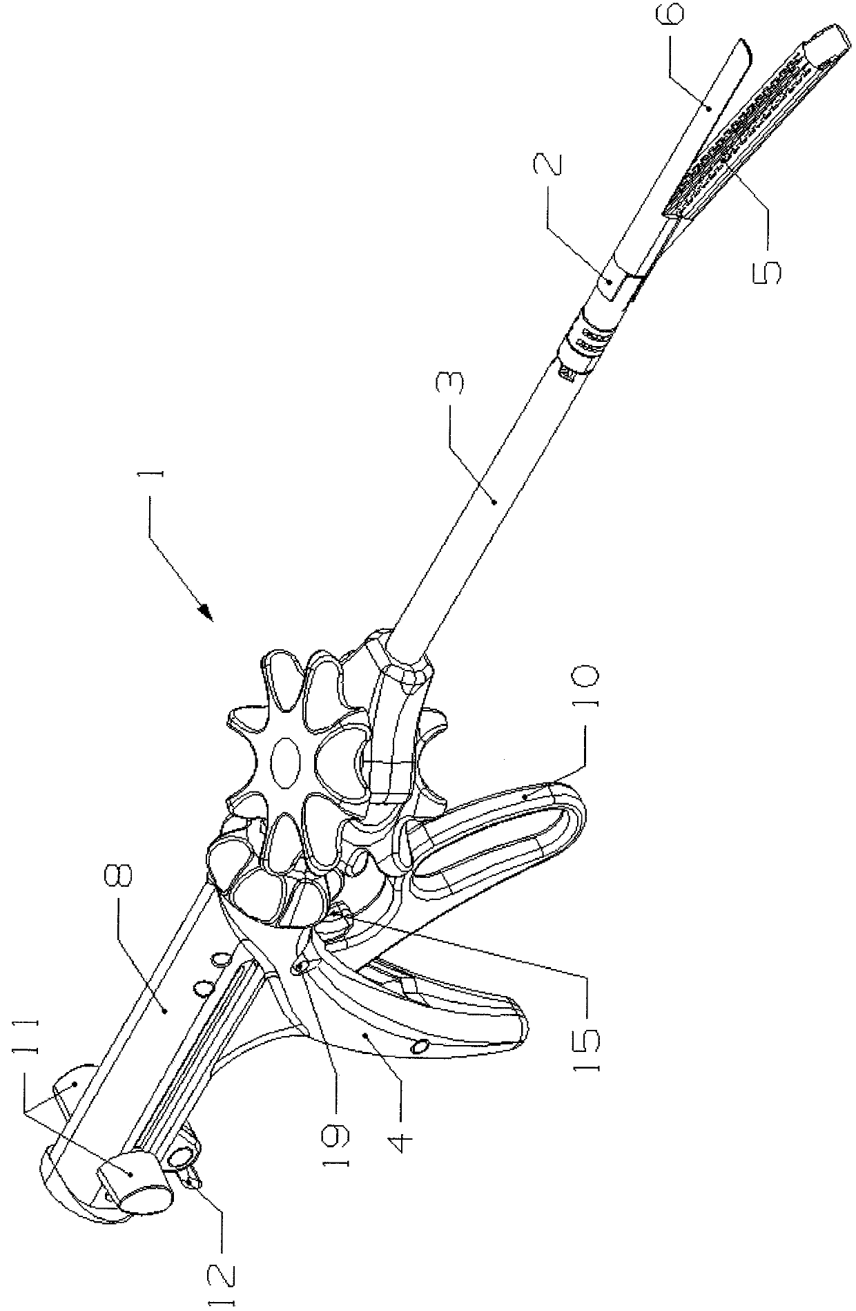 Opening and closing control mechanism of endoscopic surgical stapler
