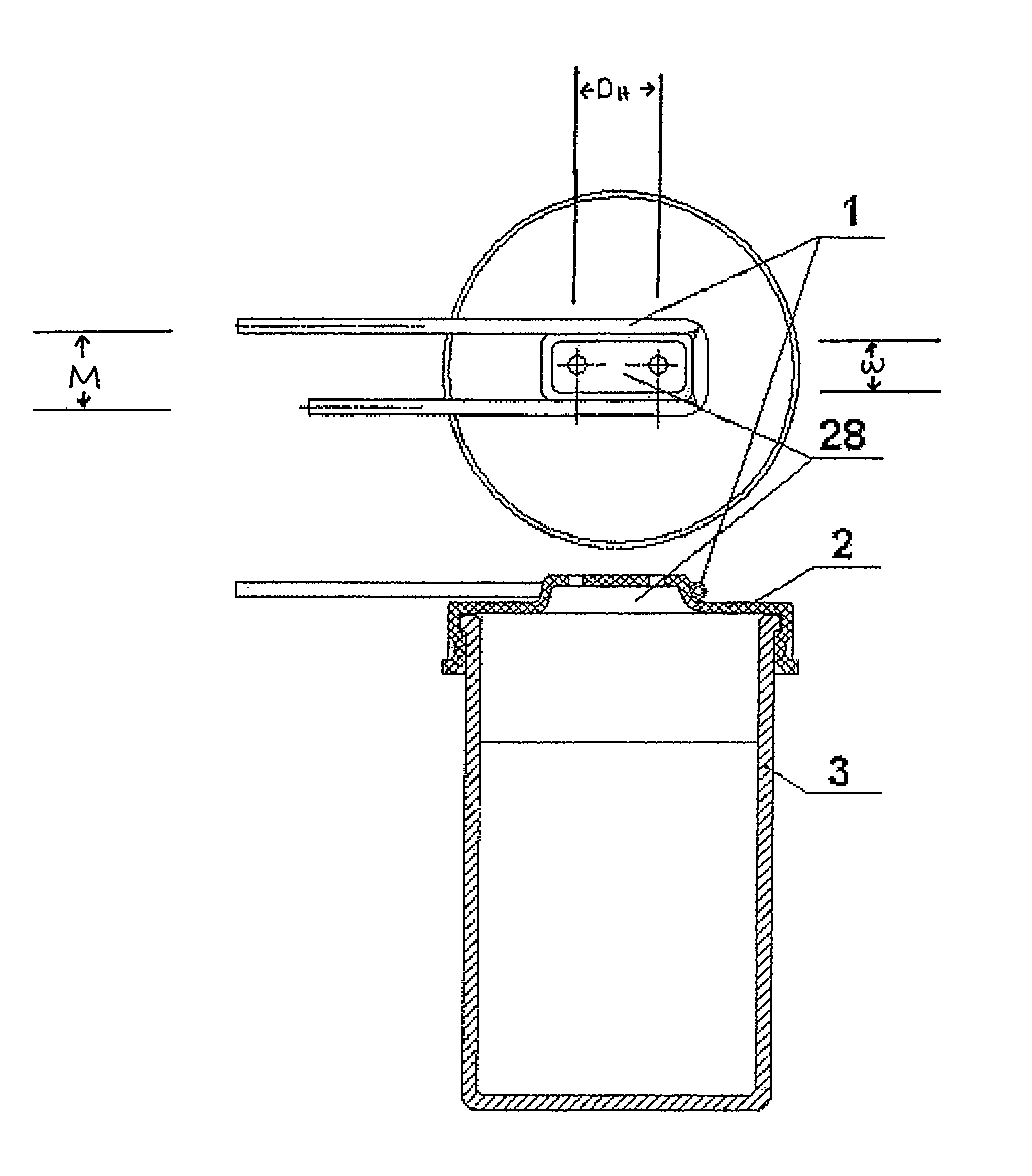 Disposable container of liquid food products and a cap of a disposable container of liquid food products