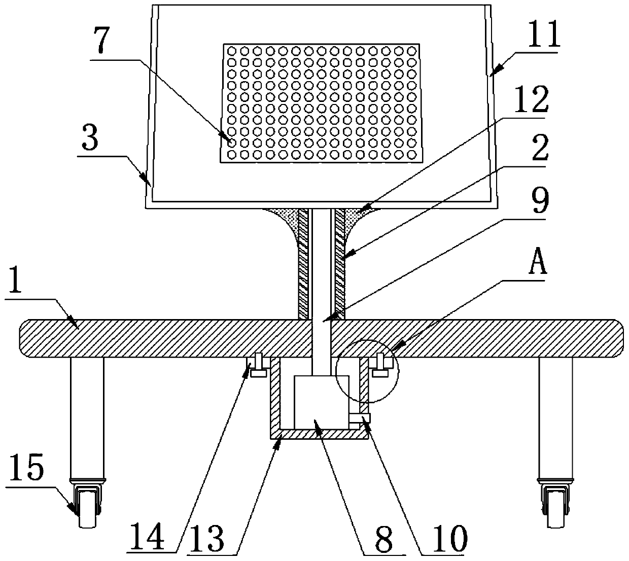 Storage and display table for advertising art design works