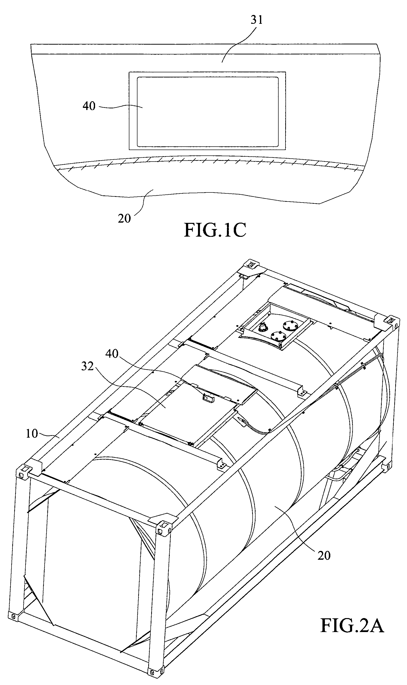 Tank container with electronic monitoring device