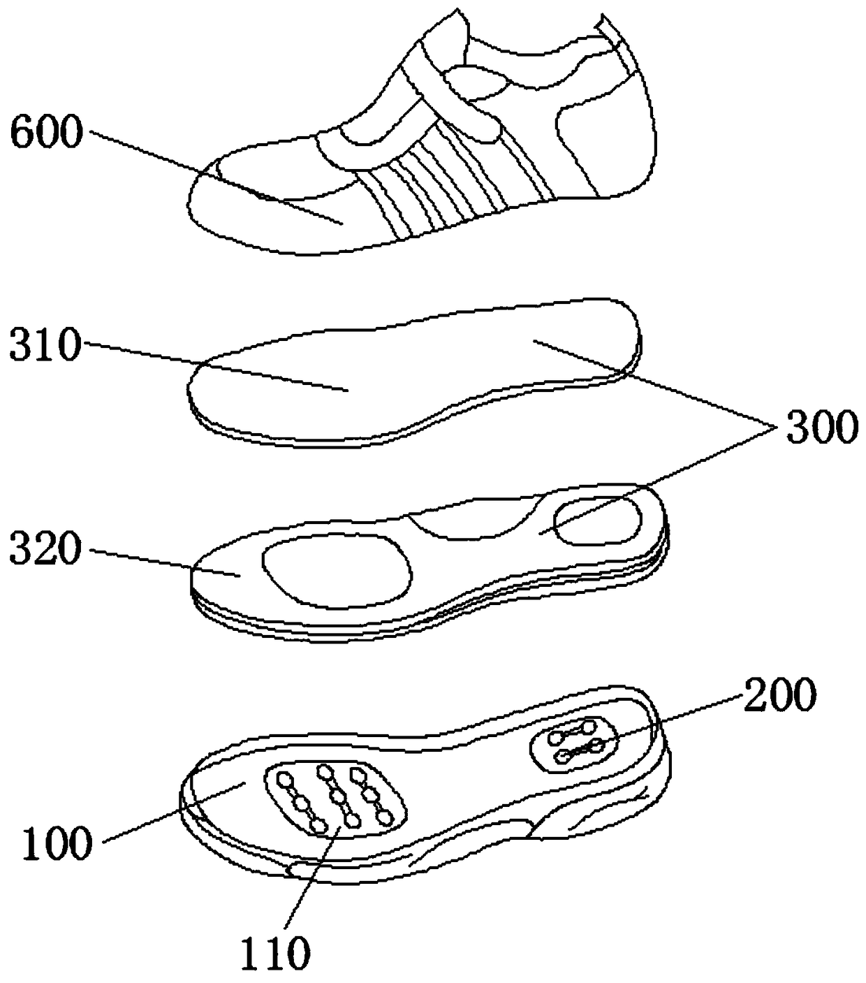 Health-preserving shoe prepared by natural primitive materials and making technology thereof