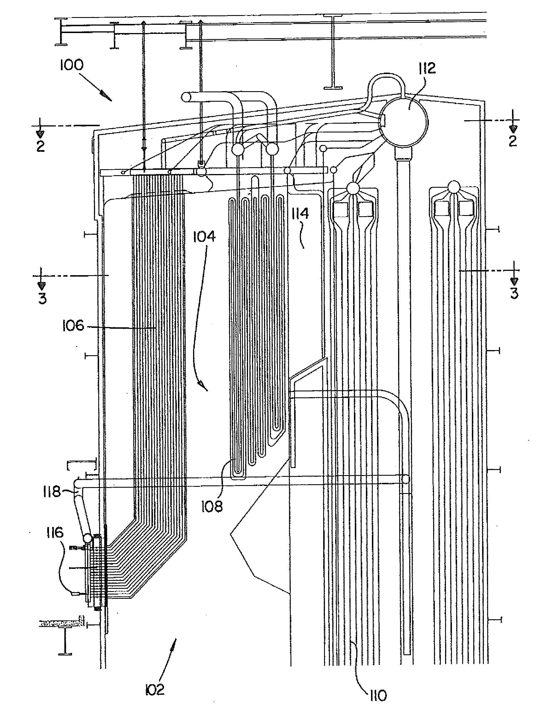 Municipal solid waste fuel steam generator with waterwall furnace platens