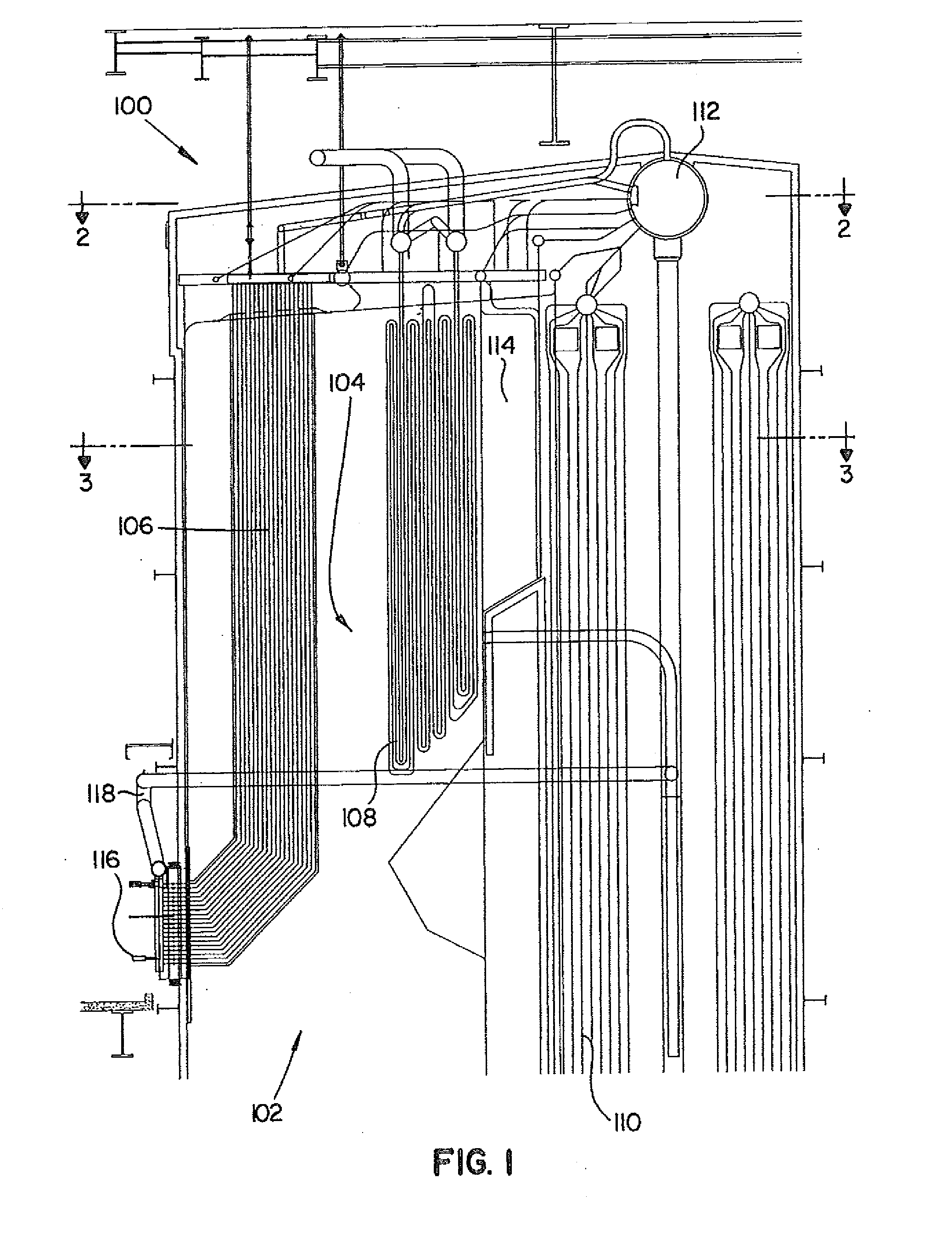 Municipal solid waste fuel steam generator with waterwall furnace platens