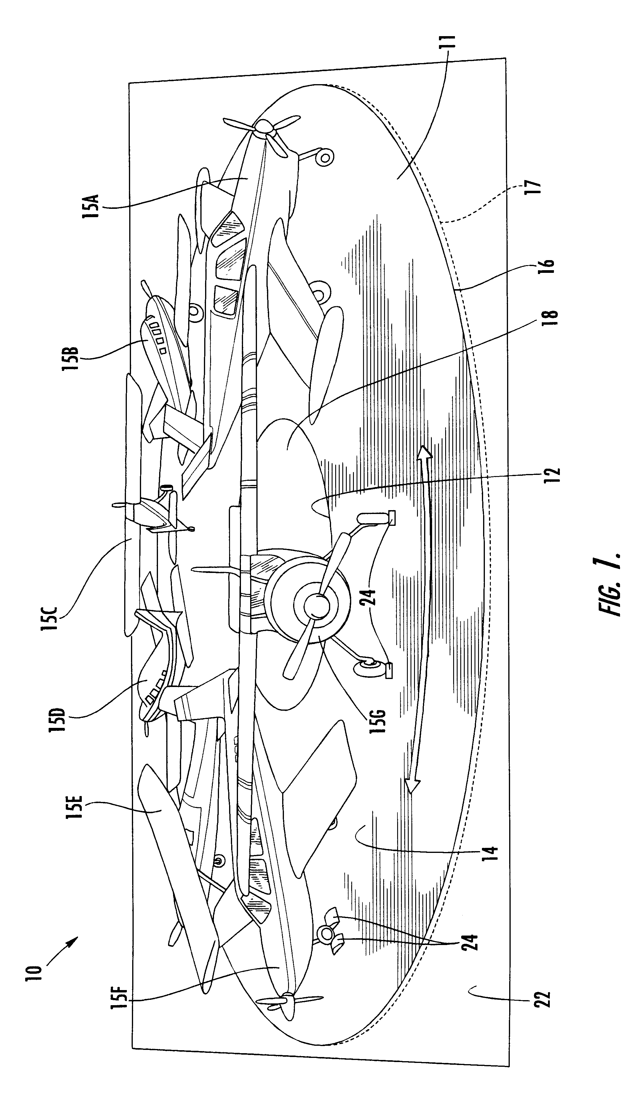Aircraft storage turntable, hangar assembly and method