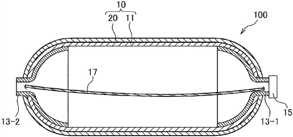 High pressure gas container and high pressure gas container manufacturing method