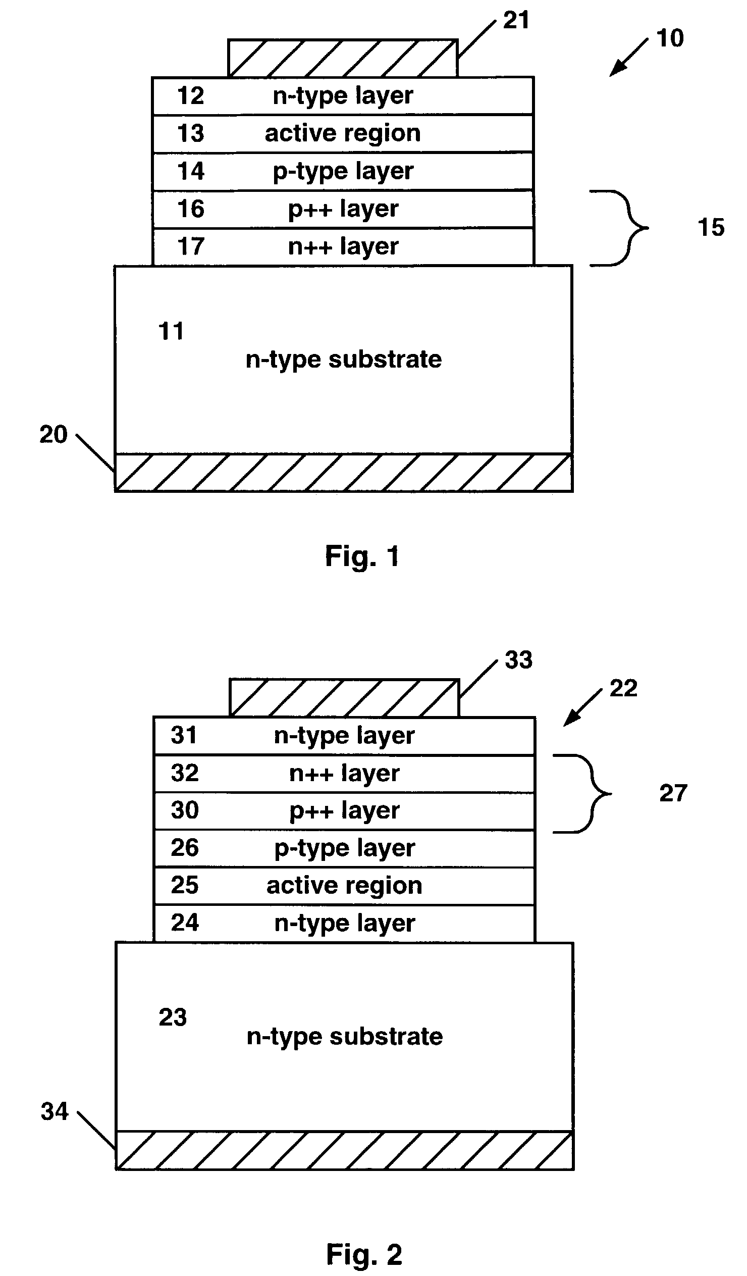Inverted light emitting diode on conductive substrate