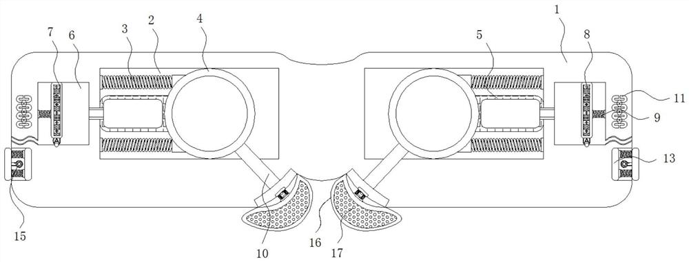 VR head-mounted display equipment capable of adjusting distance between lenses