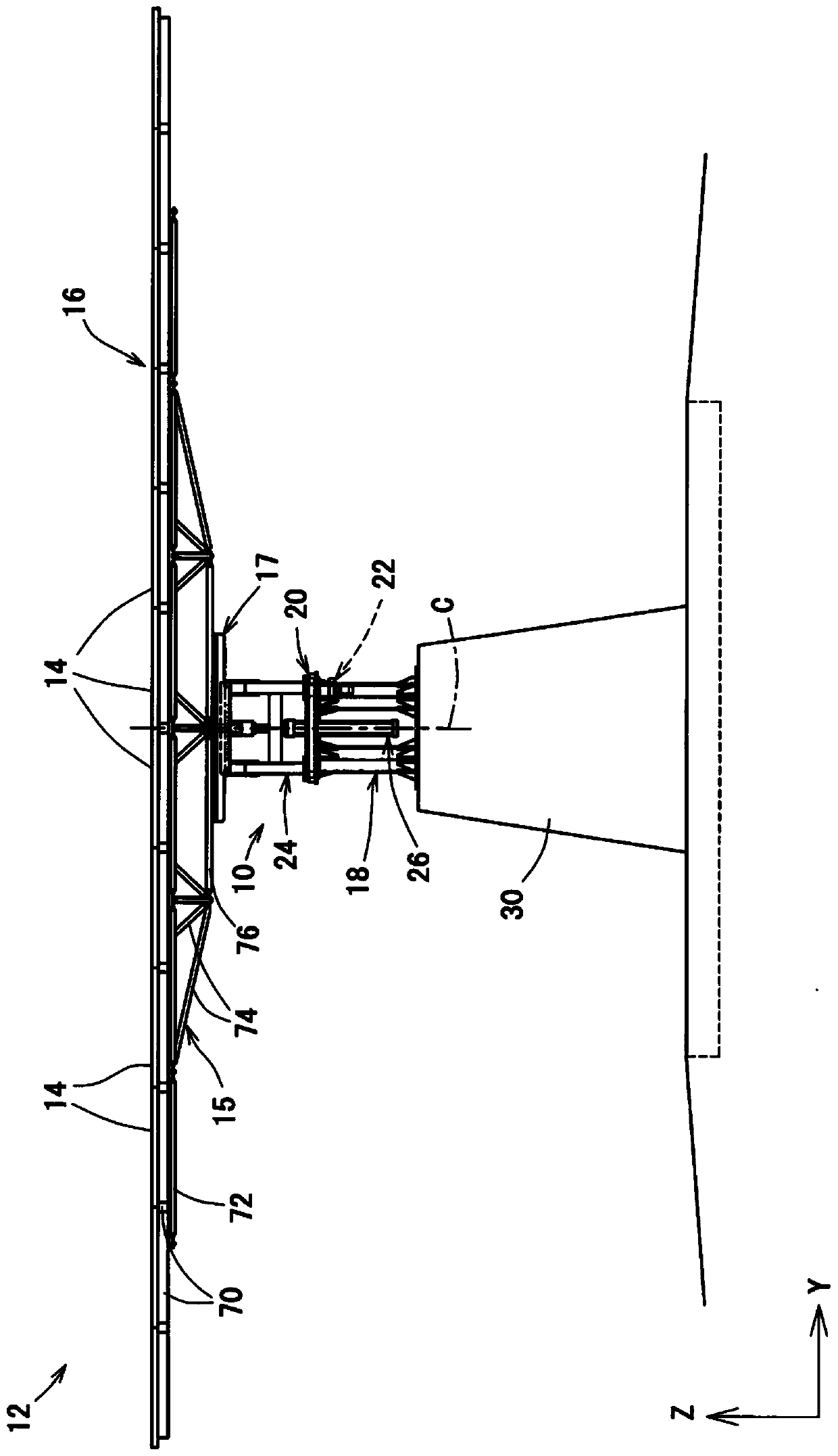 Module support device and solar cell device