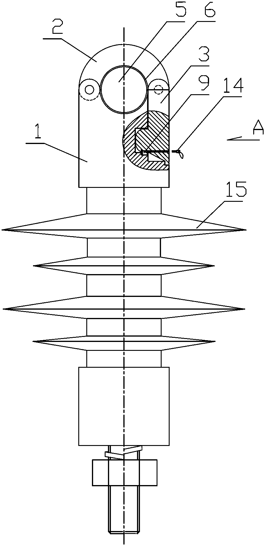 Quick support composite insulator hardware for insulated overhead line and operation method of quick support composite insulator hardware