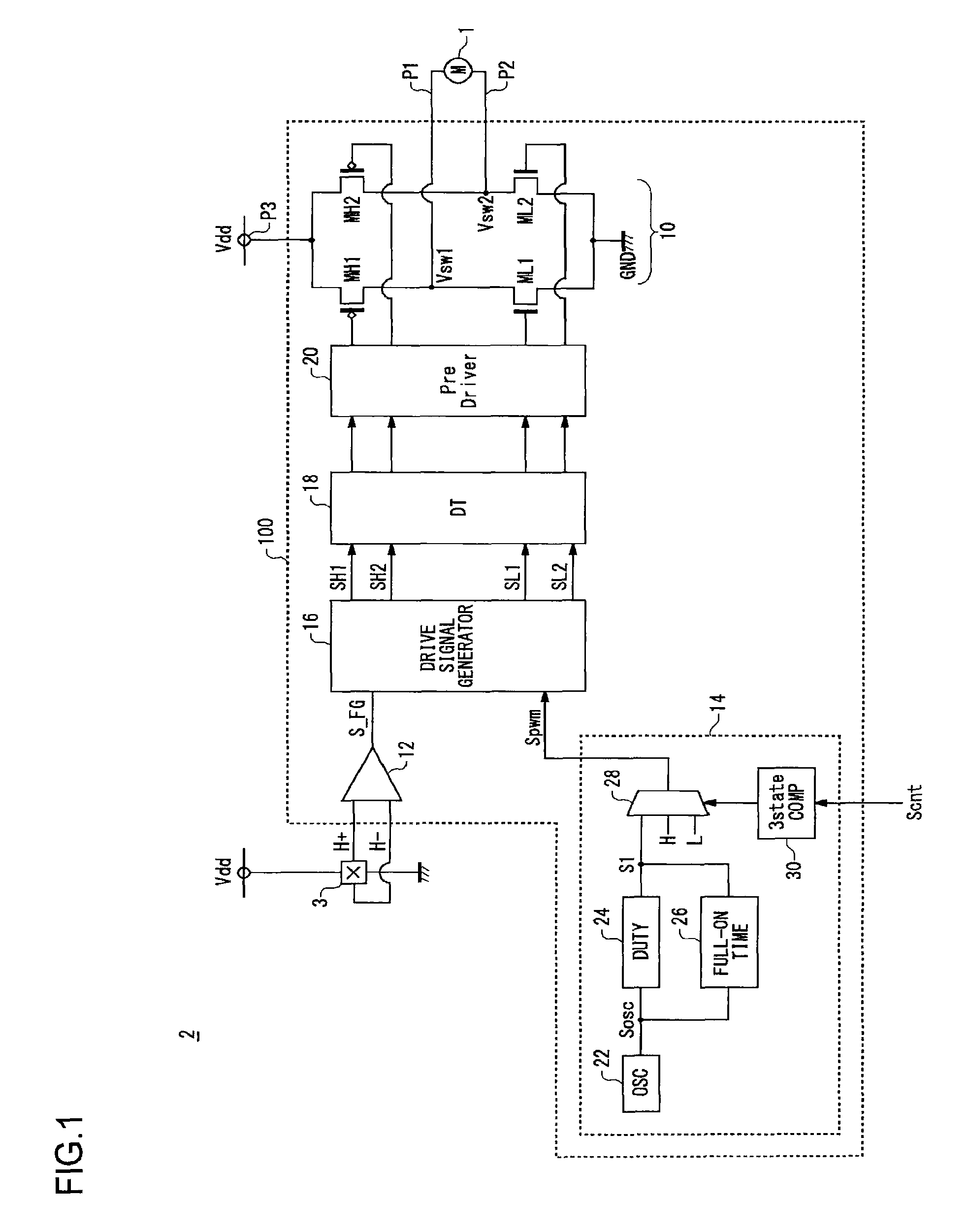 Motor drive circuit with short startup time