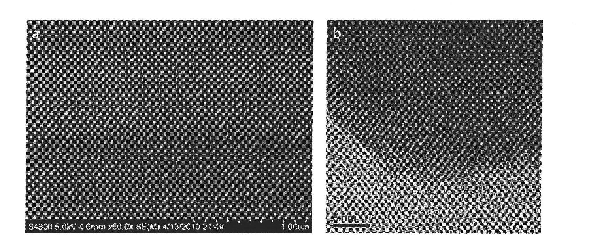 Amorphous titanium dioxide nano dot array and preparation method thereof