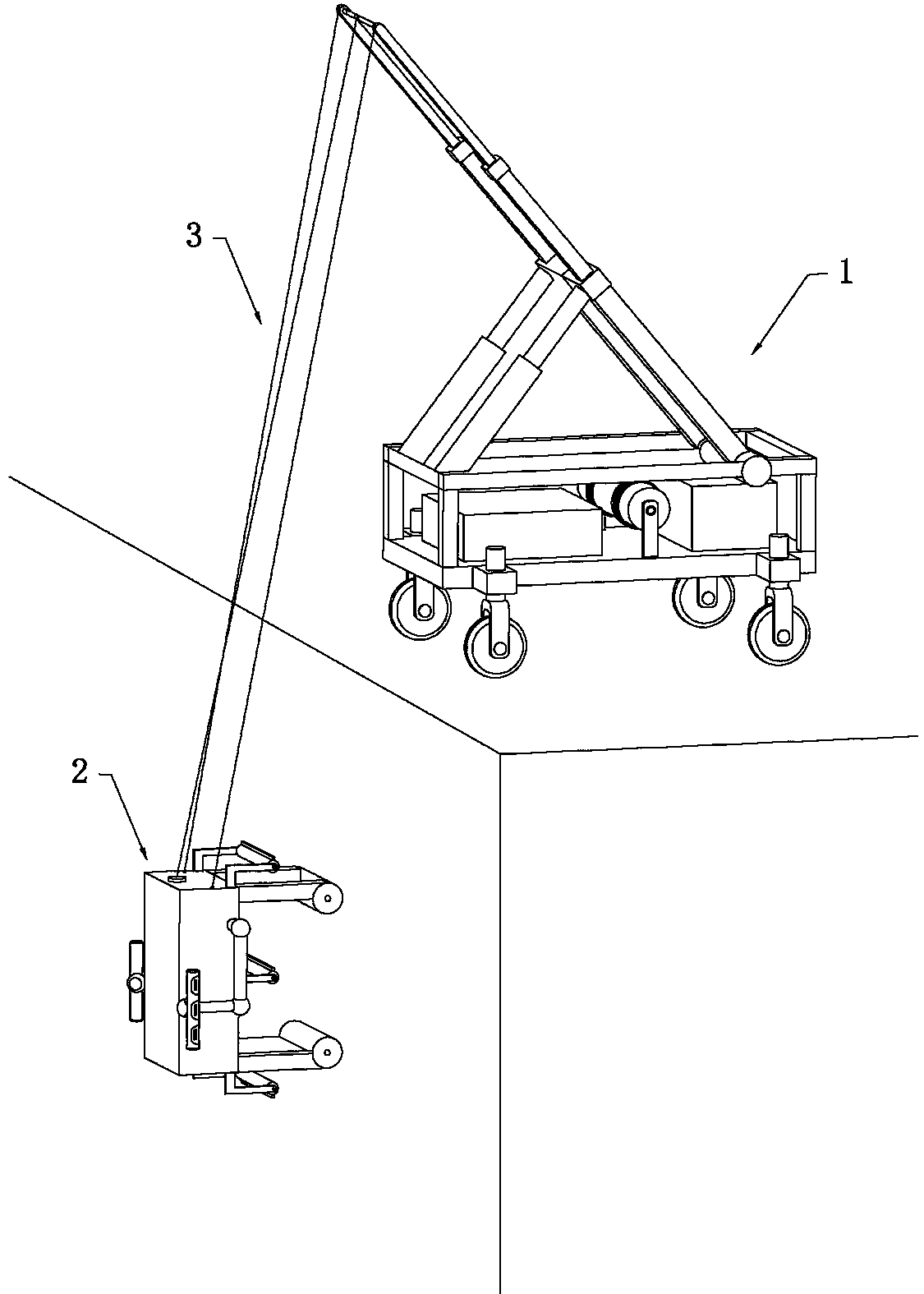 Robot for wall surface spraying and cleaning