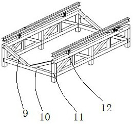 A construction method for integral lifting of cooling tower system and steel corridor