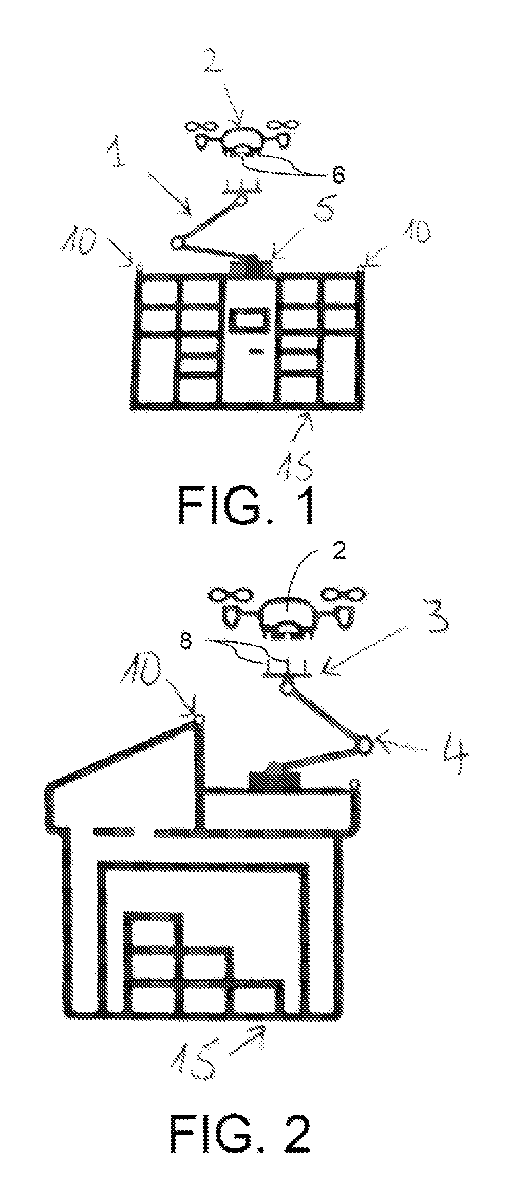 Arrangement and method with a flyable unmanned transporting device