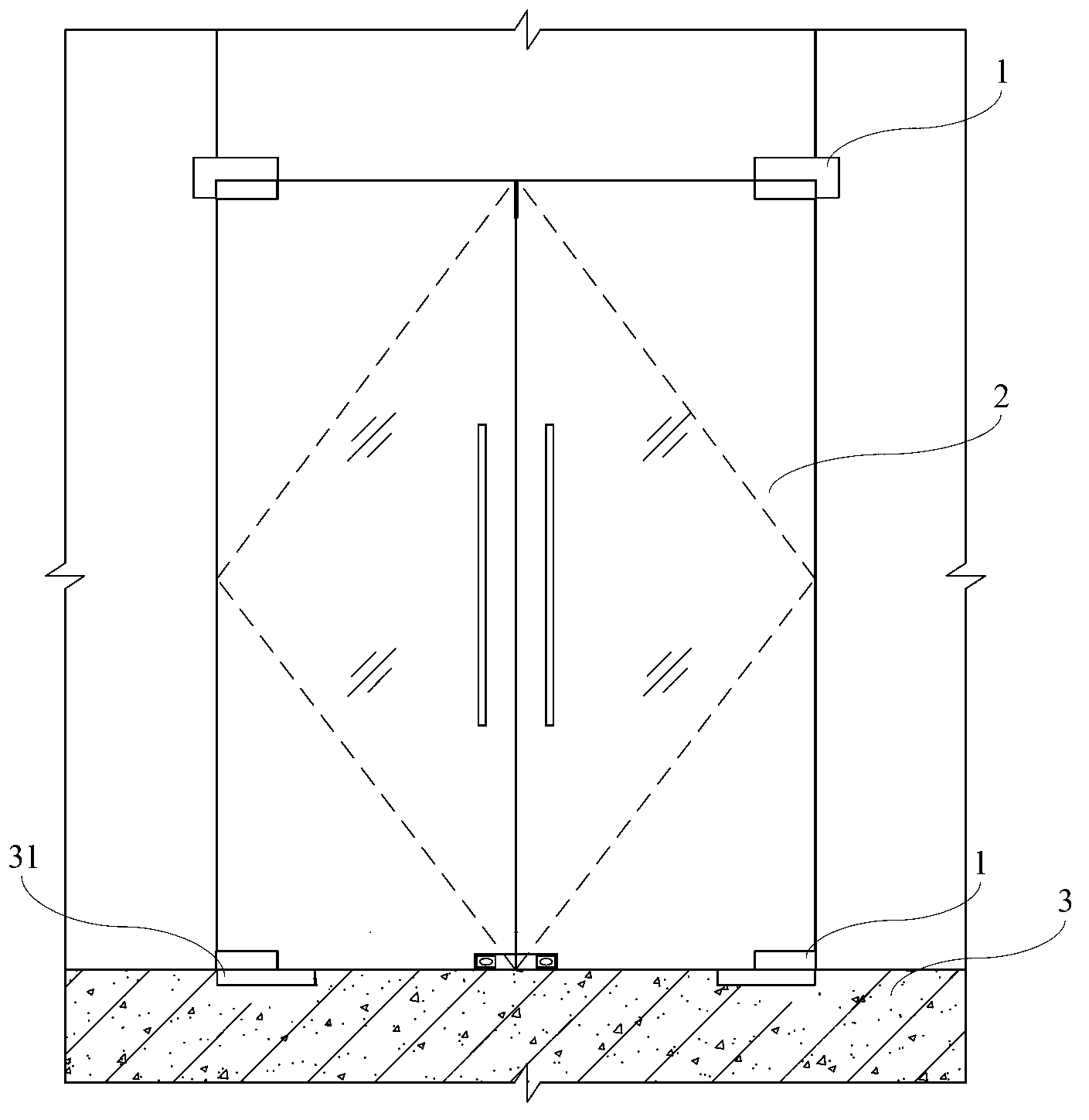 Glass door clamps and mounting method thereof