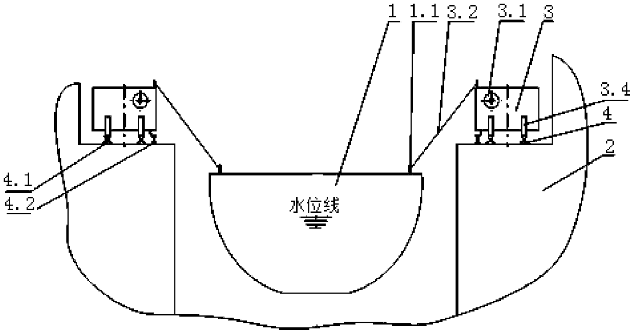 Device for non-self-propelled ship to pass through tunnel for long distance