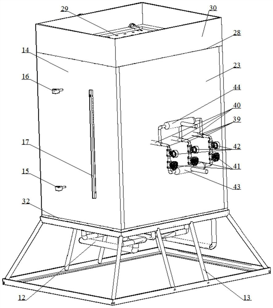 A vertical hydrothermal coupling model test device and test method