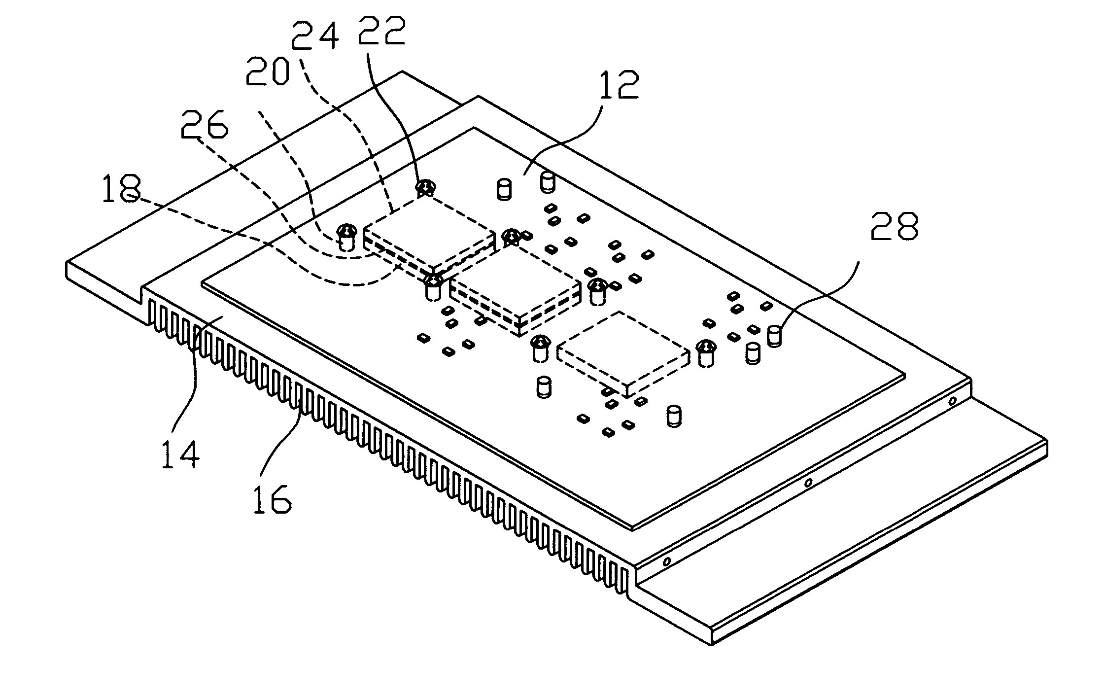 Heat dissipation structure of an electronic device