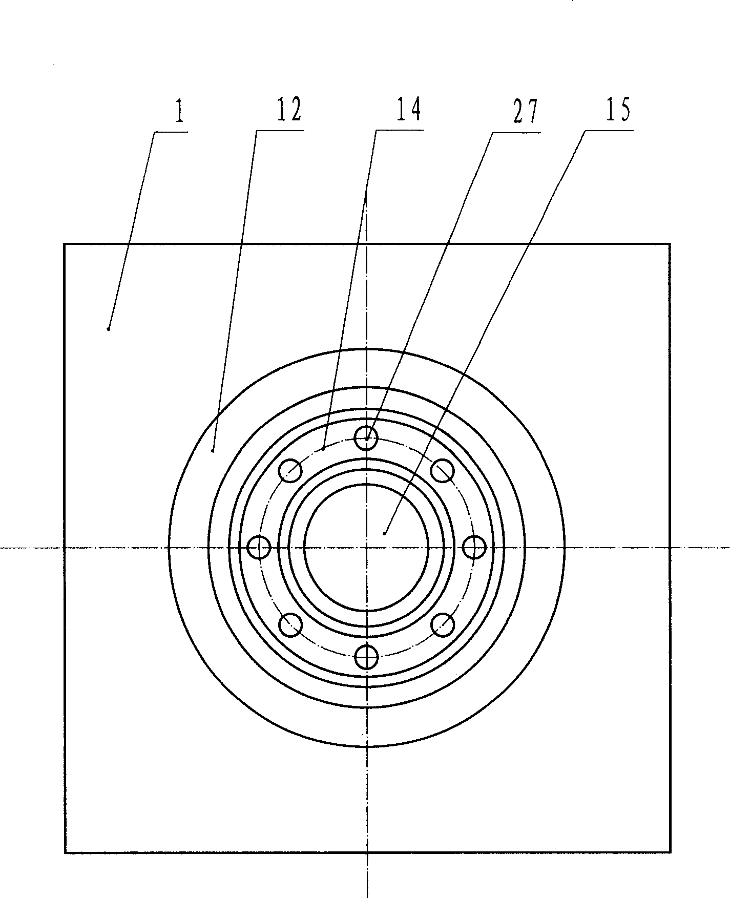 Continuous casting device of non-ferrous metal drum type casting parts