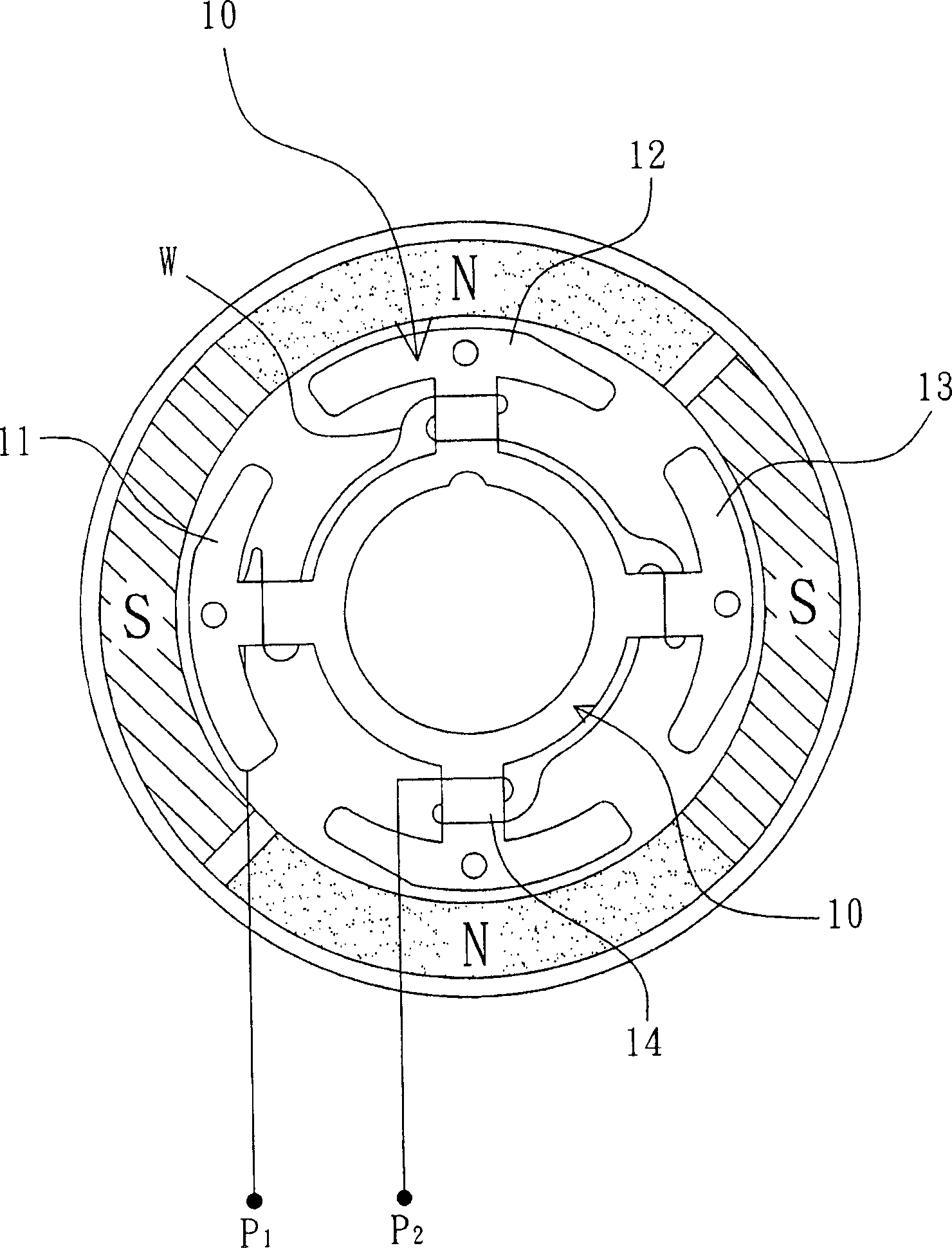 Single-phase motor and its stator winding and tie lines method