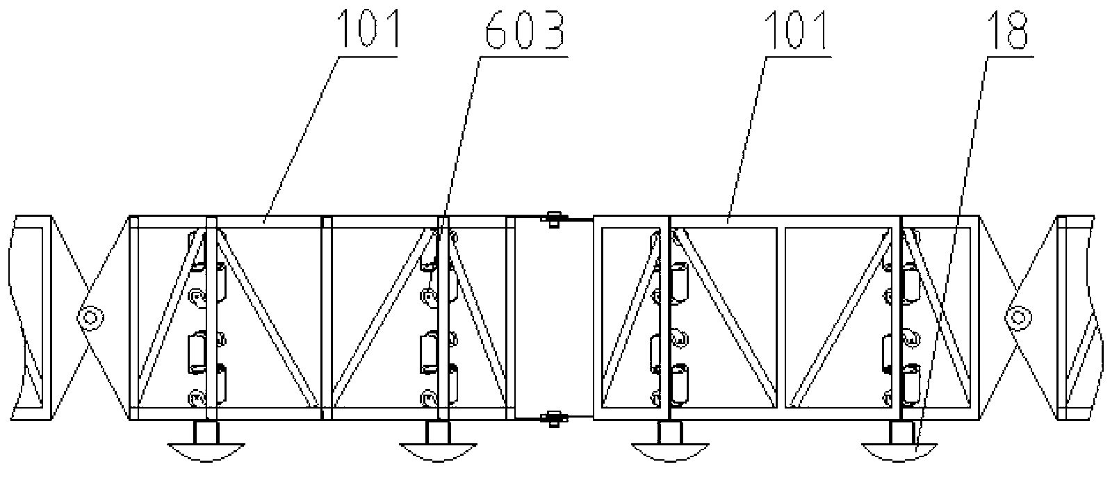 Movable type tubular belt conveyor