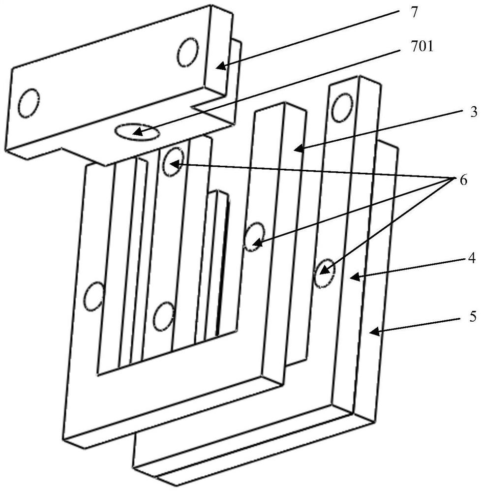 A semiconductor laser cavity surface coating jig assembly structure and assembly method thereof