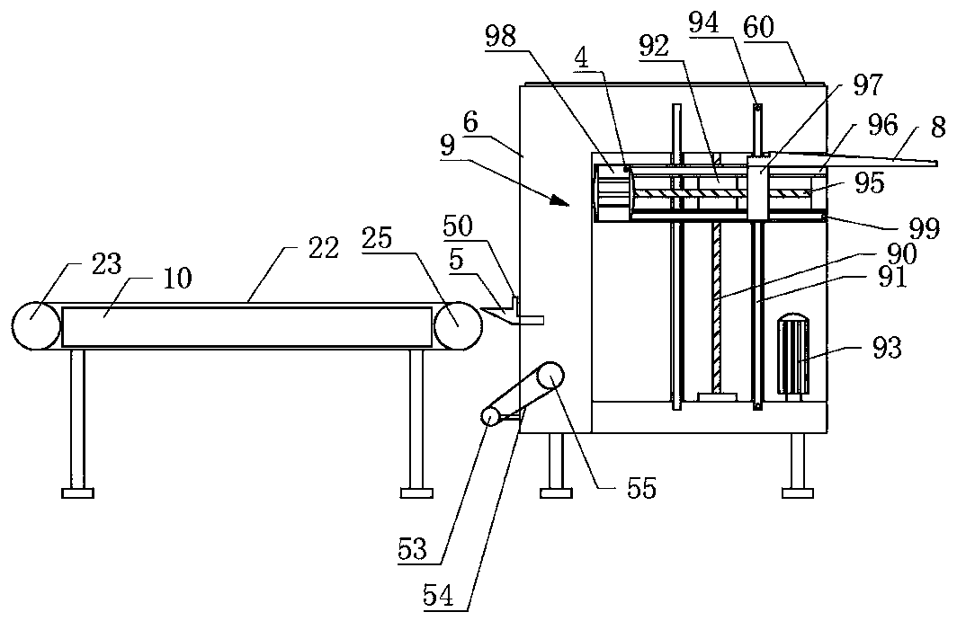 Full-automatic wood conveying machine