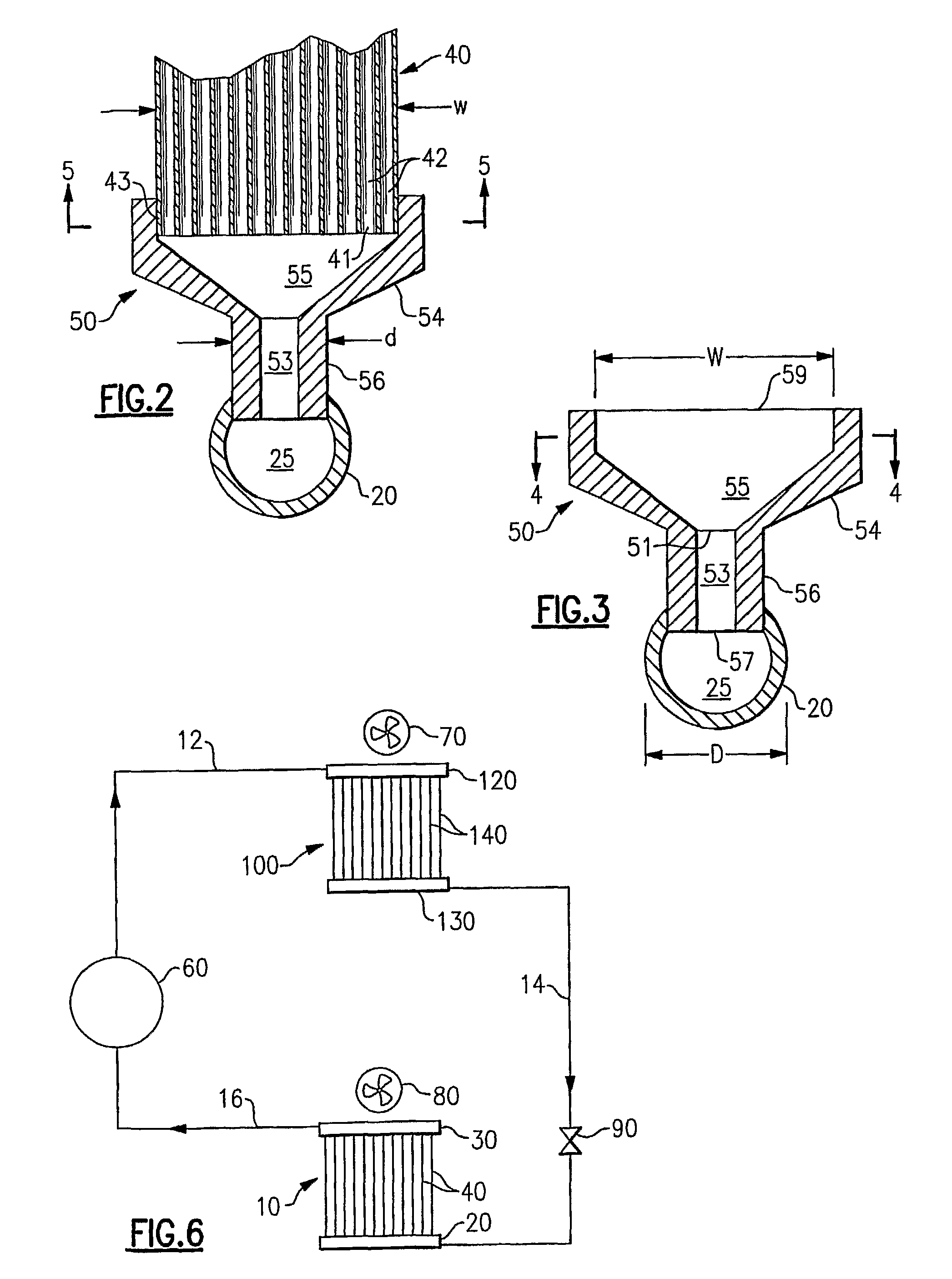 Mini-channel heat exchanger with reduced dimension header