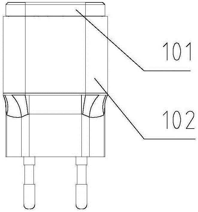 Automatic feeding device for upper cover shell of charger