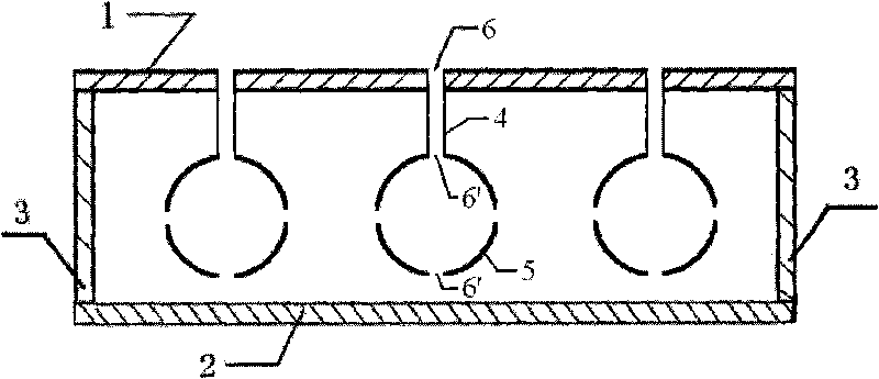 Composite sound absorbing device with built-in resonant cavity