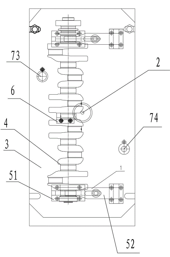 Locating mechanism for machining two ends of crank shaft