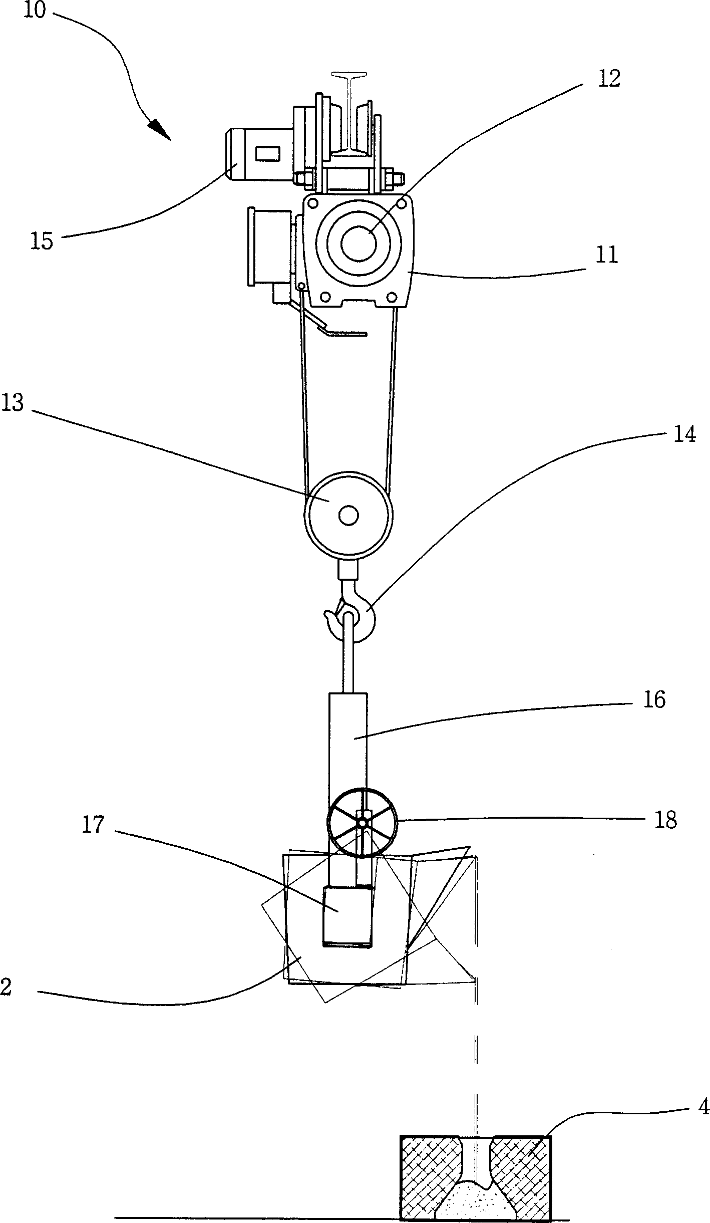 Metal automaitic casting device and method