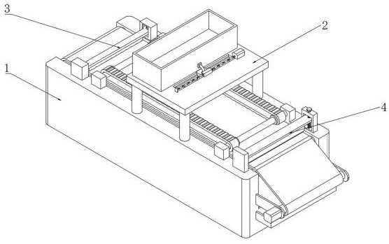 A single-sided waterproof coating spraying device for pet diaper processing