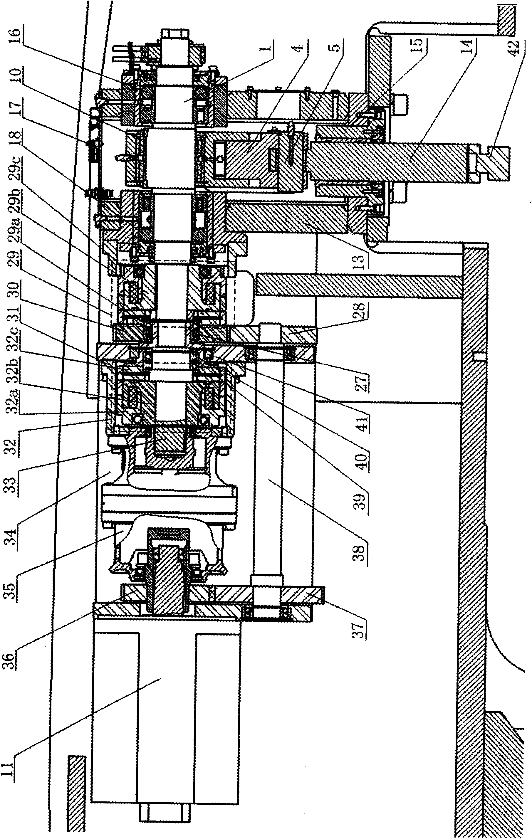 Automatic switching dual-path transmission mechanism of punch press