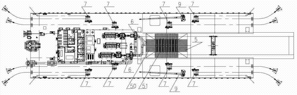 Gantry type grab dredger