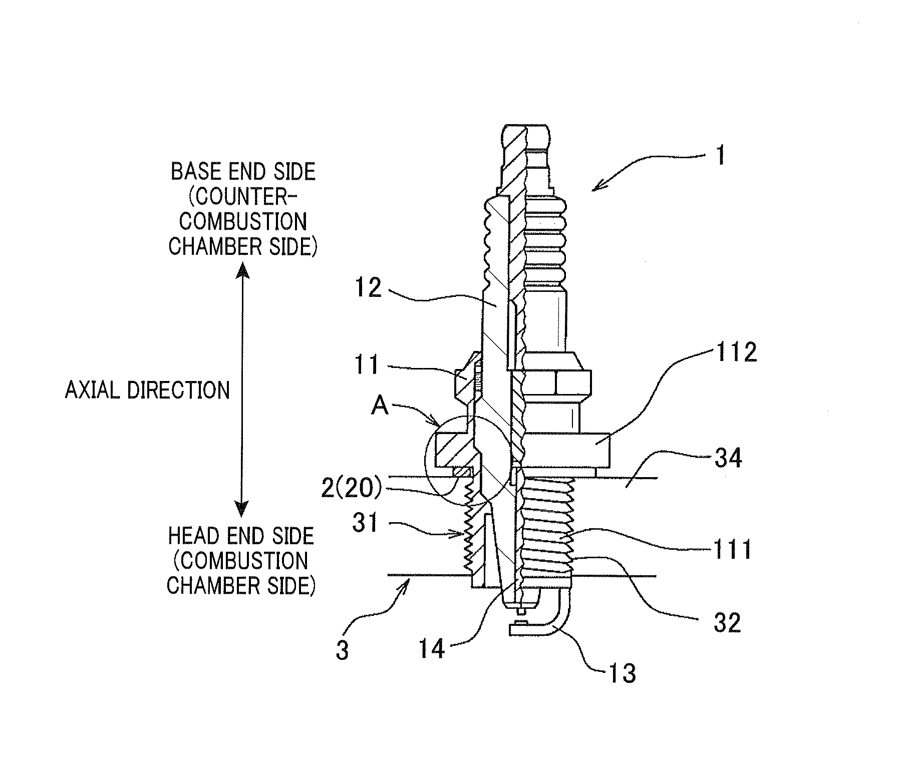 Gasket for attaching spark plug and ignition system