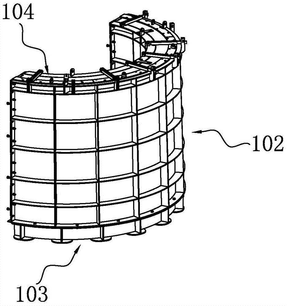 Rib components, side forms and molds for concrete tower components