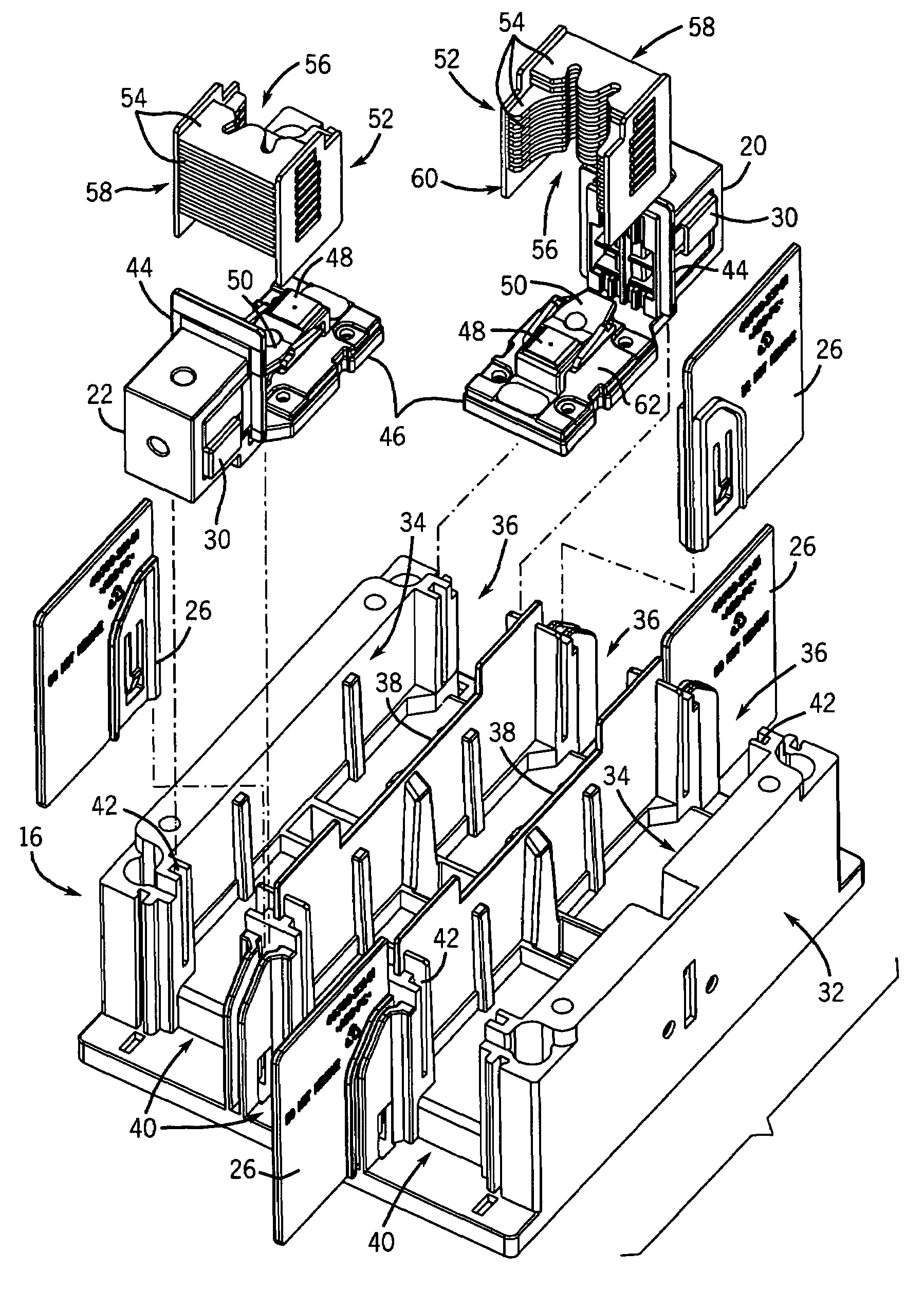 Gas diverter for an electrical switching device